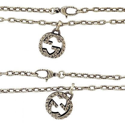 Gucci Necklace Silver925 Silver Interlocking G