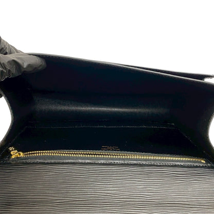 Louis Vuitton Shoulder Bag Leather Black Epi Monceau