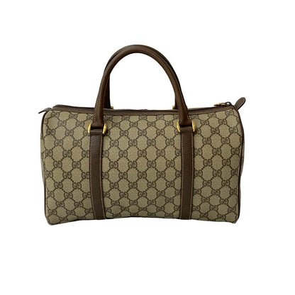 Gucci Boston Duffel Bag Leather Brown