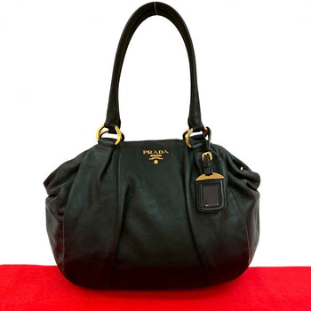 Prada Handbag Leather Black
