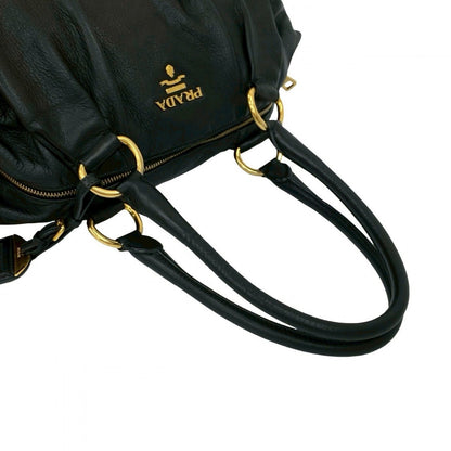 Prada Handbag Leather Black