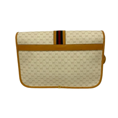 Gucci Shoulder Bag Leather White Sherry Line