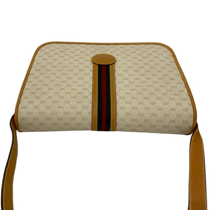 Gucci Shoulder Bag Leather White Sherry Line