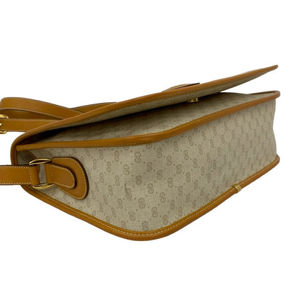 Gucci Shoulder Bag Leather White Sherry Line