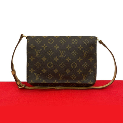 Louis Vuitton Shoulder Bag Leather Brown Monogram Musette Tango