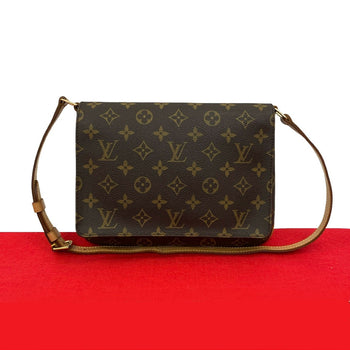 Louis Vuitton Shoulder Bag Leather Brown Monogram Musette Tango