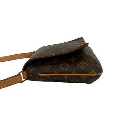 Louis Vuitton Shoulder Bag Leather Brown Monogram Musette Tango