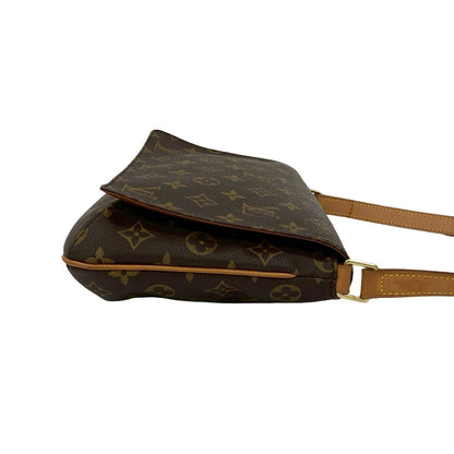 Louis Vuitton Shoulder Bag Leather Brown Monogram Musette Tango