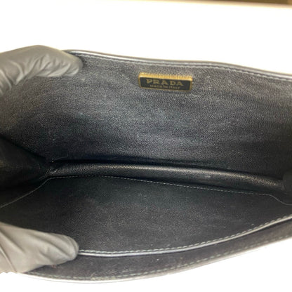 Prada Shoulder Bag Leather Black Kaye