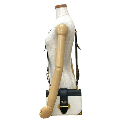 Prada Shoulder Bag Leather Black Kaye
