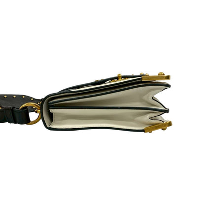 Prada Shoulder Bag Leather Black Kaye