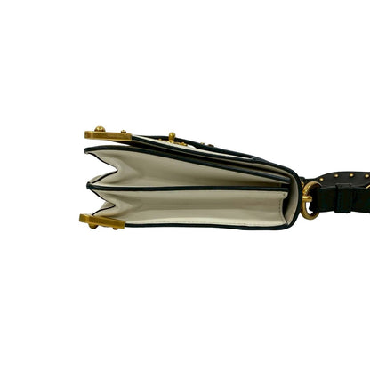 Prada Shoulder Bag Leather Black Kaye