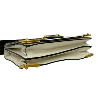 Prada Shoulder Bag Leather Black Kaye