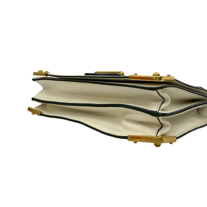 Prada Shoulder Bag Leather Black Kaye