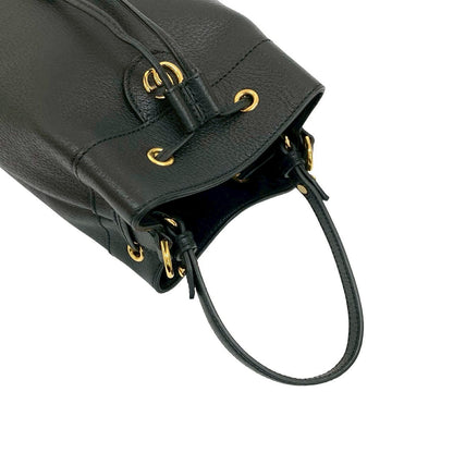 Gucci Shoulder Bag Leather Black Ophidia Small Bucket Bag