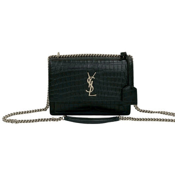 Yves Saint Laurent Shoulder Bag Leather Black