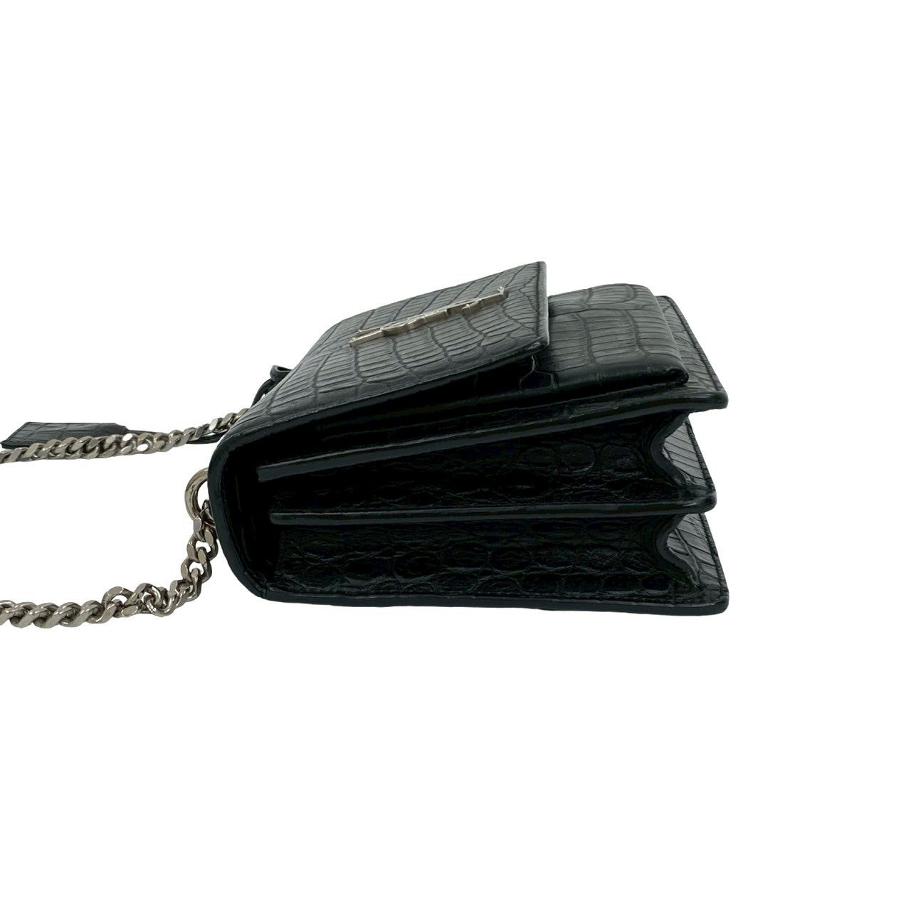 Yves Saint Laurent Shoulder Bag Leather Black