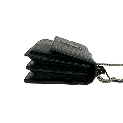 Yves Saint Laurent Shoulder Bag Leather Black
