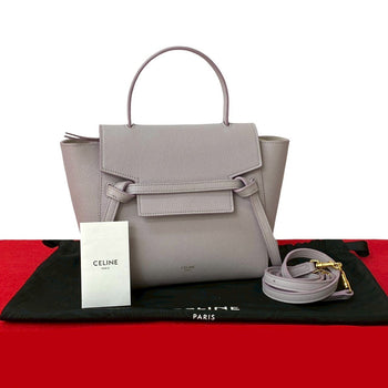 Celine Shoulder Bag Leather Pink Belt Bag Nano