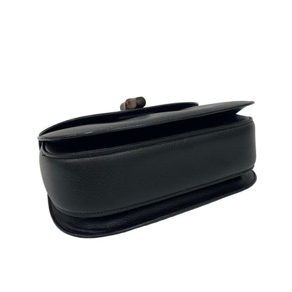 Gucci Handbag Leather Black Bamboo