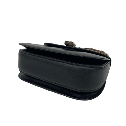 Gucci Handbag Leather Black Bamboo