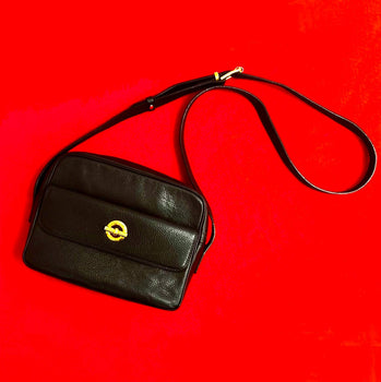 Celine Shoulder Bag Leather Black