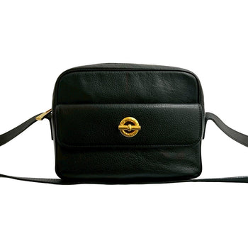 Celine Shoulder Bag Leather Black