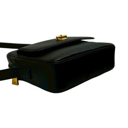 Celine Shoulder Bag Leather Black