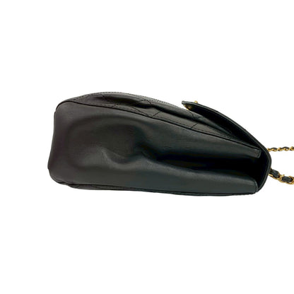 Chanel Shoulder Bag Lambskin Black Matrasse