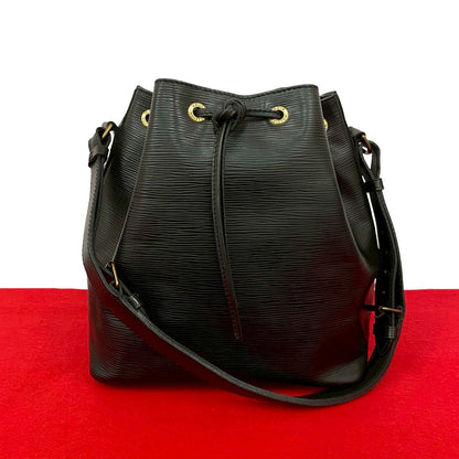 Louis Vuitton Shoulder Bag Epi Leather Black Epi Petit Noe