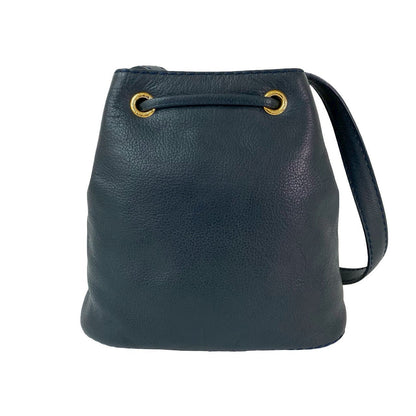 Yves Saint Laurent Shoulder Bag Leather Navy