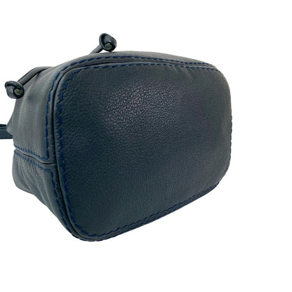 Yves Saint Laurent Shoulder Bag Leather Navy