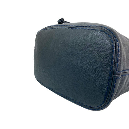 Yves Saint Laurent Shoulder Bag Leather Navy