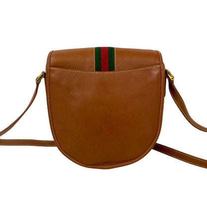 Gucci Shoulder Bag Leather Brown Sherry Line