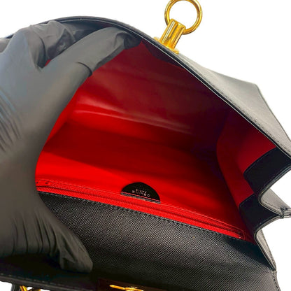Celine Shoulder Bag Leather Black