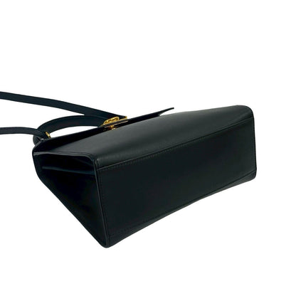 Celine Shoulder Bag Leather Black