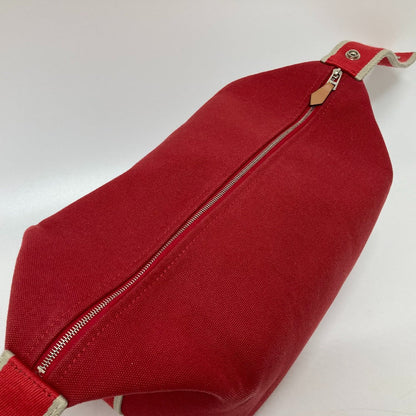 Hermes Handbag Canvas Red Shoulder Bag Shoulder Bag Vanity Bag Brid A Black Gm Women