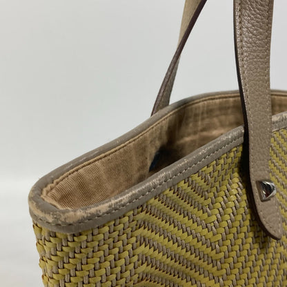 Hermes Tote Bag Leather, Polyester Yellow Type Handbag Kaba Chennai Pm Women