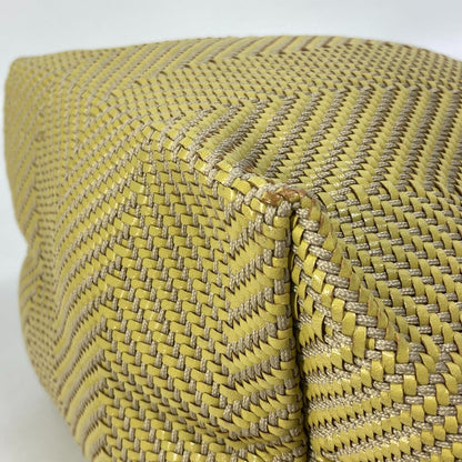 Hermes Tote Bag Leather, Polyester Yellow Type Handbag Kaba Chennai Pm Women