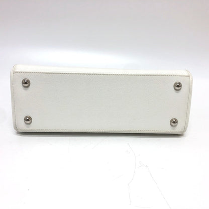 Hermes Handbag Epsom White Pararibbe Bay 27 Women