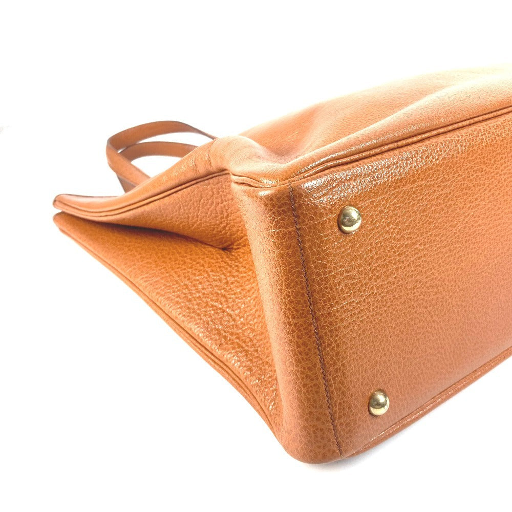 Hermes Tote Bag Leather Brown Gallop
