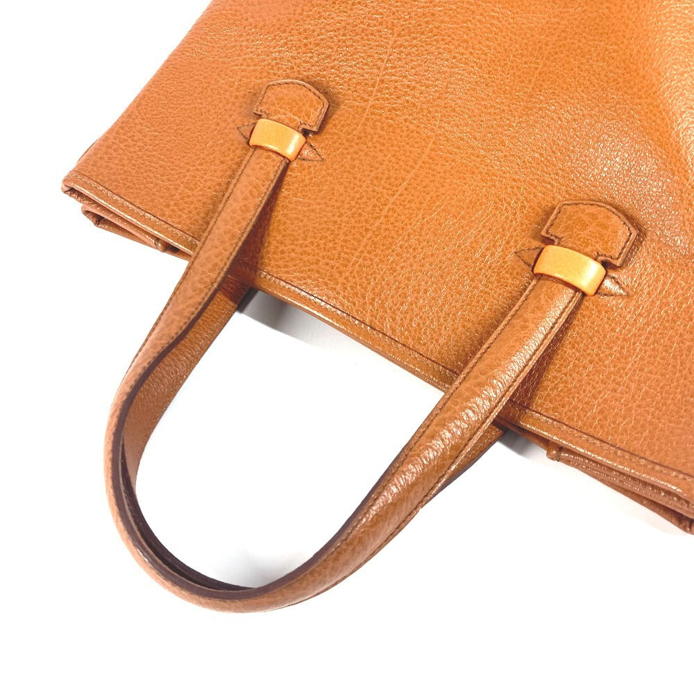 Hermes Tote Bag Leather Brown Gallop