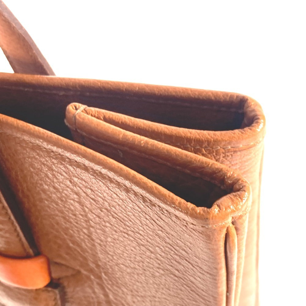 Hermes Tote Bag Leather Brown Gallop