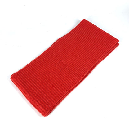 Hermes Scarf Wool Orange H Logo Snood Unisex(Unisex)