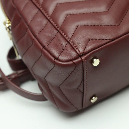 Kate Spade Backpack Leather Bordeaux Bag Quilting Women
