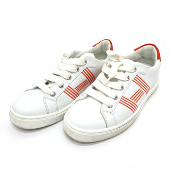 Hermes Sneakers Leather Whitex Orange Avantage 2020Stainless Steel Women 35