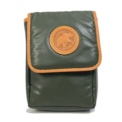 Hunting World Pouch Nylon / Leather Dark Green Logo Belt Pouch Mens(Unisex)