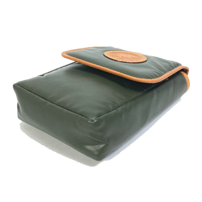 Hunting World Pouch Nylon / Leather Dark Green Logo Belt Pouch Mens(Unisex)