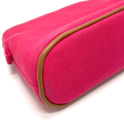 Hermes Pouch Canvas Pink Accessory Case Bored Pouch 20