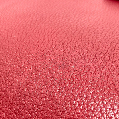 Hermes Shoulder Bag Taurillon Clemence Red Evelyn 1Gm